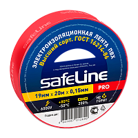 Изолента Safeline 19мм*20м ПВХ красный (10/200)