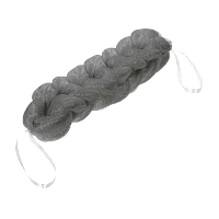 Мочалка для тела Банные штучки "Косичка" 26см x 5см серый (1/30)