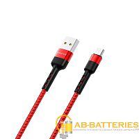 Кабель Borofone BX34 USB (m)-microUSB (m) 1м 2.4A нейлон красный (1/360)