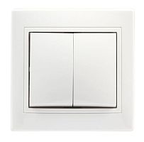 Выключатель Smartbuy "Венера" 2-клав.10A белый