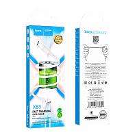 Кабель HOCO X83 USB (m)-microUSB (m) 1м 2.4A ПВХ белый (1/33/330)