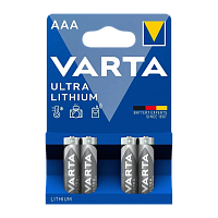 Батарейка Varta Ультра/ULTRA FR03 AAA BL4 Lithium 1.5V (6103) (4/40/200) 