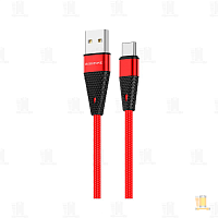 Кабель Borofone BU10 USB (m)-Type-C (m) 1.0м 2.4A красный (1/63/252)