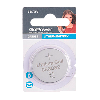 Батарейка GoPower CR3032 BL1 Lithium 3V (1/10/500)