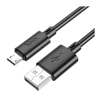 Кабель HOCO X88 USB (m)-microUSB (m) 1м 2.4A ПВХ черный (1/420)