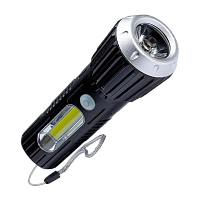 Фонарь универсальный Космос 114Lit 2W LED+COB от аккумулятора 2 режима черный (1/60/120)