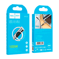 Переходник HOCO UA32 Type-C (m)-Type-C (f) дисплей серебряный 