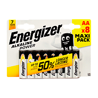 Батарейка Energizer Alkaline power LR6 AA BL8 Alkaline 1.5V (8/96)