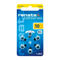 Батарейка Renata ZA10 BL6 Zinc Air 1.45V (6/60/300/3000)