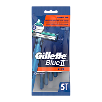 Бритва Gillette Blue II Plus 2 лезвия пластиковая ручка ENG 5шт. (1/24)