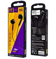 Наушники вставные GFPower M15 с микр. черный (1/200/800)
