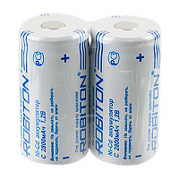 Аккумулятор ROBITON 2800NCC SR2 с плоским контактом, в упак 10 шт (2/10/160)