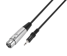 Кабель AUX GoPower Jack 3.5mm (m)-XLR 3м ПВХ черный Premium Zip-Lock c подвесом (1/50)