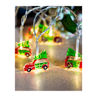 Гирлянда Космос Машинки 10LED 1,35+0,3м 4*1*3см белый теплый (1/24)