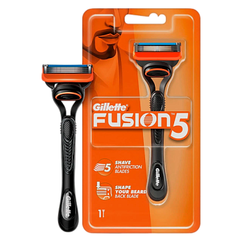 Бритва Gillette "FUSION" 5 лезвий 1 кассета с триммером ENG (1/2)
