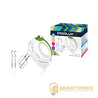 Миксер универсальный Ergolux ELX-EM01-C34 200W 5 скоростей белый зеленый 