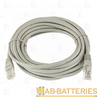 Патч-корд Smartbuy К-09150 RJ-45 (m)-RJ-45 (m) 10м кат.5е ПВХ серый (1/20) 