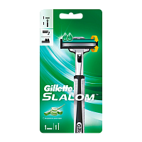 Бритва Gillette "Slalom" 2 лезвия 1 кассета (1/6) 
