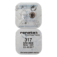 Батарейка Renata 317 (SR516SW) Silver Oxide 1.55V (1/10/100)