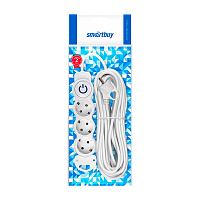 Удлинитель Smartbuy NEW 3р.С/З 16A 10.0м с выкл. ПВС 3x1мм² белый