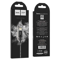Кабель HOCO X14 USB (m)-Lightning (m) 1м 2.0A нейлон черный (1/33/330)