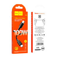 Кабель HOCO X96 Type-C (m)-Type-C (m) 1м 3.0A 100W ПВХ черный (1/31/310)