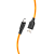 Кабель HOCO X21 Plus USB (m)-Lightning (m) 1.0м 2.4A силикон черный оранжевый (1/28/168)