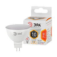 Лампа светодиодная ЭРА MR16 GU5.3 10W 2700К 170-265V софит матовая (1/10/100)