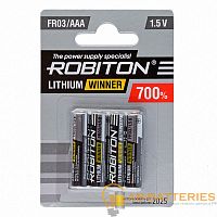 Батарейка Robiton WINNER FR03 AAA BL4 Lithium 1.5V (4/80/640)