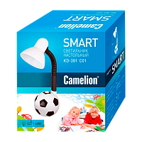 Светильник настольный Camelion KD-381 "Мяч" 40W 230V E27 на основании белый (1/12)