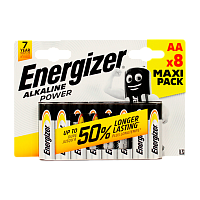Батарейка Energizer Alkaline power LR6 AA BL8 Alkaline 1.5V (8/96) 
