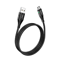 Кабель HOCO U93 USB (m)-microUSB (m) 1.2м 2.4A нейлон черный (1/22/220)