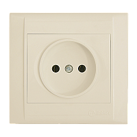 Розетка Makel Defne 1гн. 16A Б/З кремовый 42010022 (1/12)