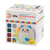 Ночник ЭРА NLED-414 2W 220V на основании рег.ярк./цвета голубой (1/24/48)
