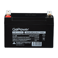 Аккумулятор свинцово-кислотный GoPower LA-435 4V 3.5Ah клеммы T1/ F1 (1/9/20)
