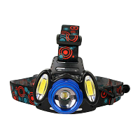 Фонарь налобный Ultraflash E1334 4W 1LED+COB от аккумулятора IP20 4 режима черный (1/50)