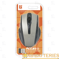 Мышь беспроводная Defender MM-665 Accura классическая USB серый (1/40) 