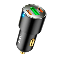 Автомобильное З/У HOCO NZ6 1USB/2Type-C 3.0A 45W PD3.0 черный (1/12/120) 