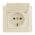 Розетка Makel Defne 1гн. 16A С/З со шторкой кремовый 42010029 (1/12)