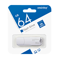 Флеш-накопитель Smartbuy Clue 64GB USB3.1 пластик белый 