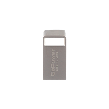 Флеш-накопитель GoPower MINI 64GB USB3.0 металл серебряный (1/50/1000) 