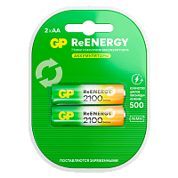 Аккумулятор бытовой GP HR6 AA BL2 NI-MH 2100mAh в пластиковой упаковке клемшел (2/20/200) 