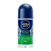 Дезодорант мужской Nivea Мандарин и Кедр роликовый 50мл (1/30) 