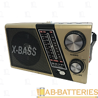 Радиоприемник Waxiba XB-752URT пластик microSD USB/Jack3.5 золотой (1/40) 