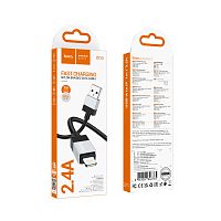 Кабель HOCO X110 USB (m)-Lightning (m) 1м 2.4A нейлон черный (1/31/310)