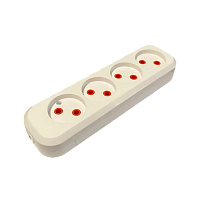 Колодка Прогресс 4р.Б/З белый (без инд.упаковки) (1/10/100)