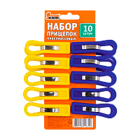 Прищепки для белья Рыжий кот 7х2см 10шт. (1/40)