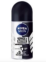 Дезодорант мужской Nivea черное и белое Original роликовый 50мл (1/30)