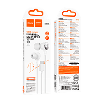 Наушники внутриканальные HOCO M116 с микр. Type-C белый (1/31/310)