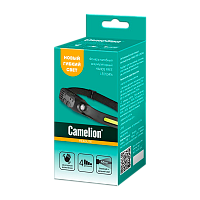 Фонарь налобный Camelion LED53416 3W 2LED от аккумулятора сенс. Type-C 4 режима черный (1/12/216)